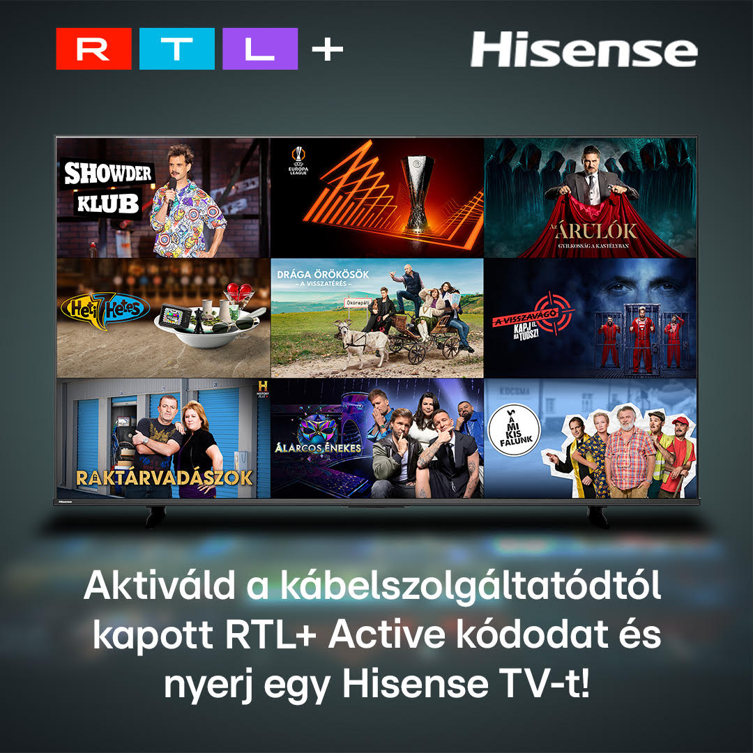 RTL+ Active regisztrációval most Hisense TV-t nyerhet RTL+ Active regisztrációval most Hisense TV-t nyerhet